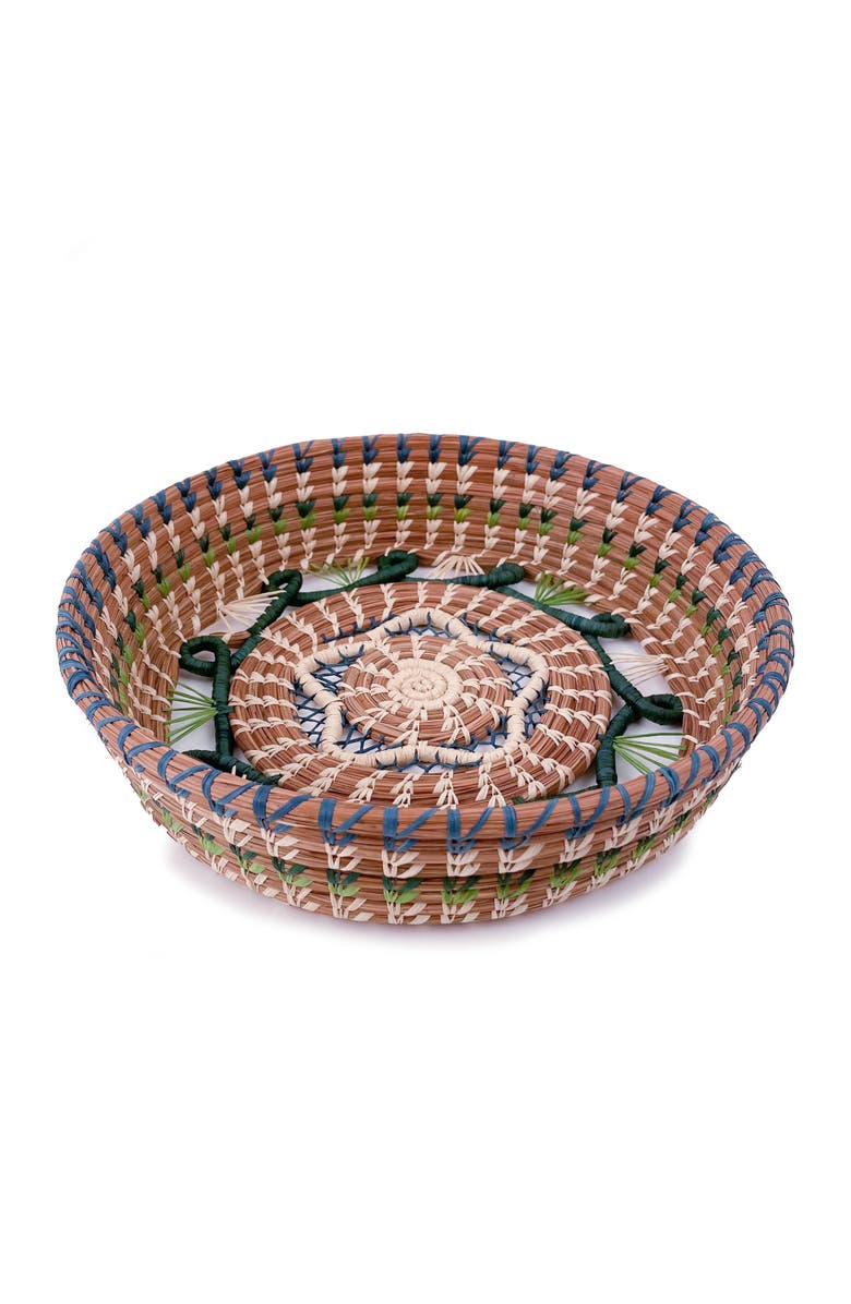 Mayan Hands Cristina Basket, Main, color, Green