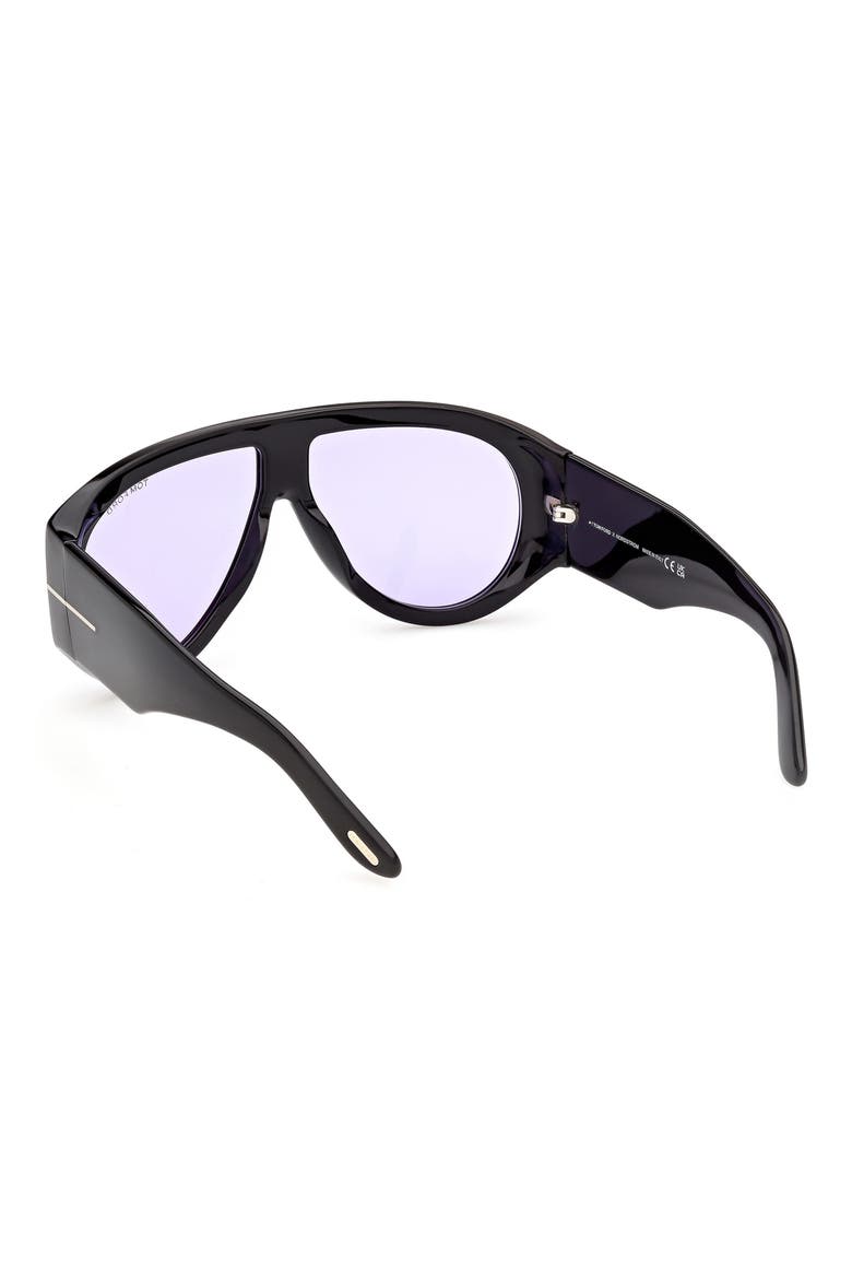Bronson 60mm Pilot Sunglasses, Alternate, color, SHINY BLACK/ VIOLET LENS