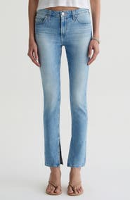 AG Prima Split Hem Low Rise Cigarette Jeans
