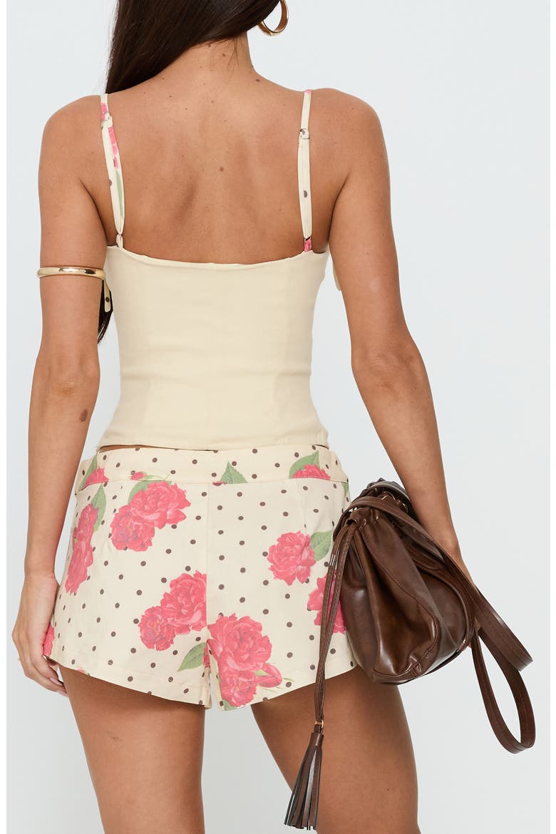 Yella Floral Micro Mini Shorts, Alternate, color, FLORAL POLKA DOT