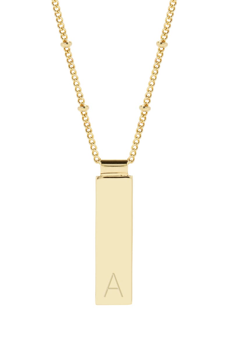 Brook and York Maisie Initial Pendant Necklace, Main, color, Gold A