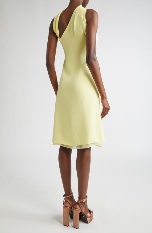 Versace Scarf-effect Cutout Chiffon-trimmed Silk-cady Mini Dress