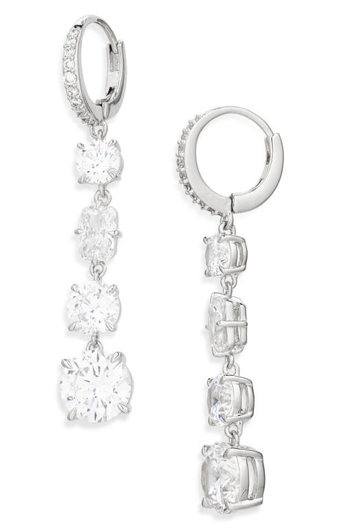 Nadri Stellar Linear Drop Earrings In Gray