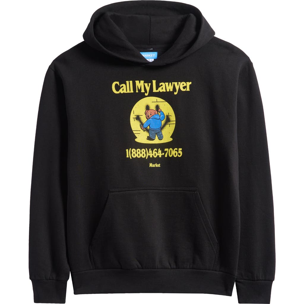 Market Smiley Call My Lawyer Hoodie In Black