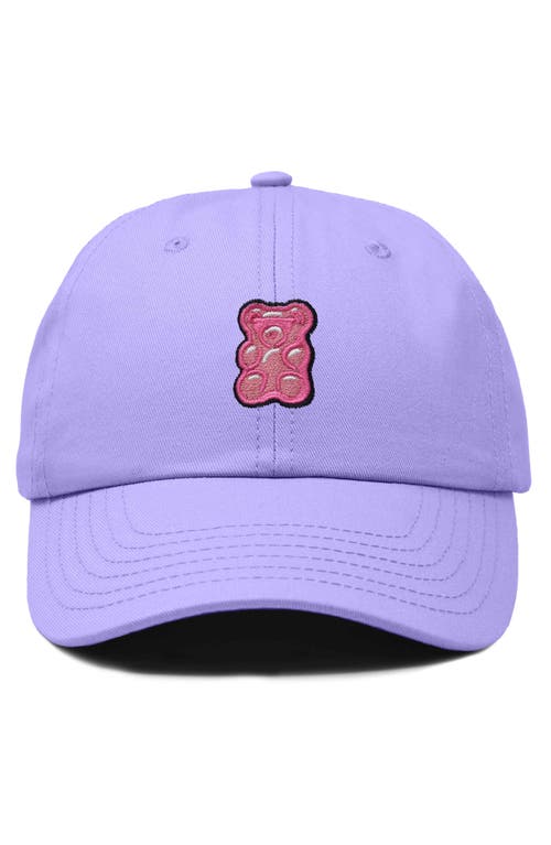 Dalix Pink Gummy Embroidered Casual Cap In Lavender