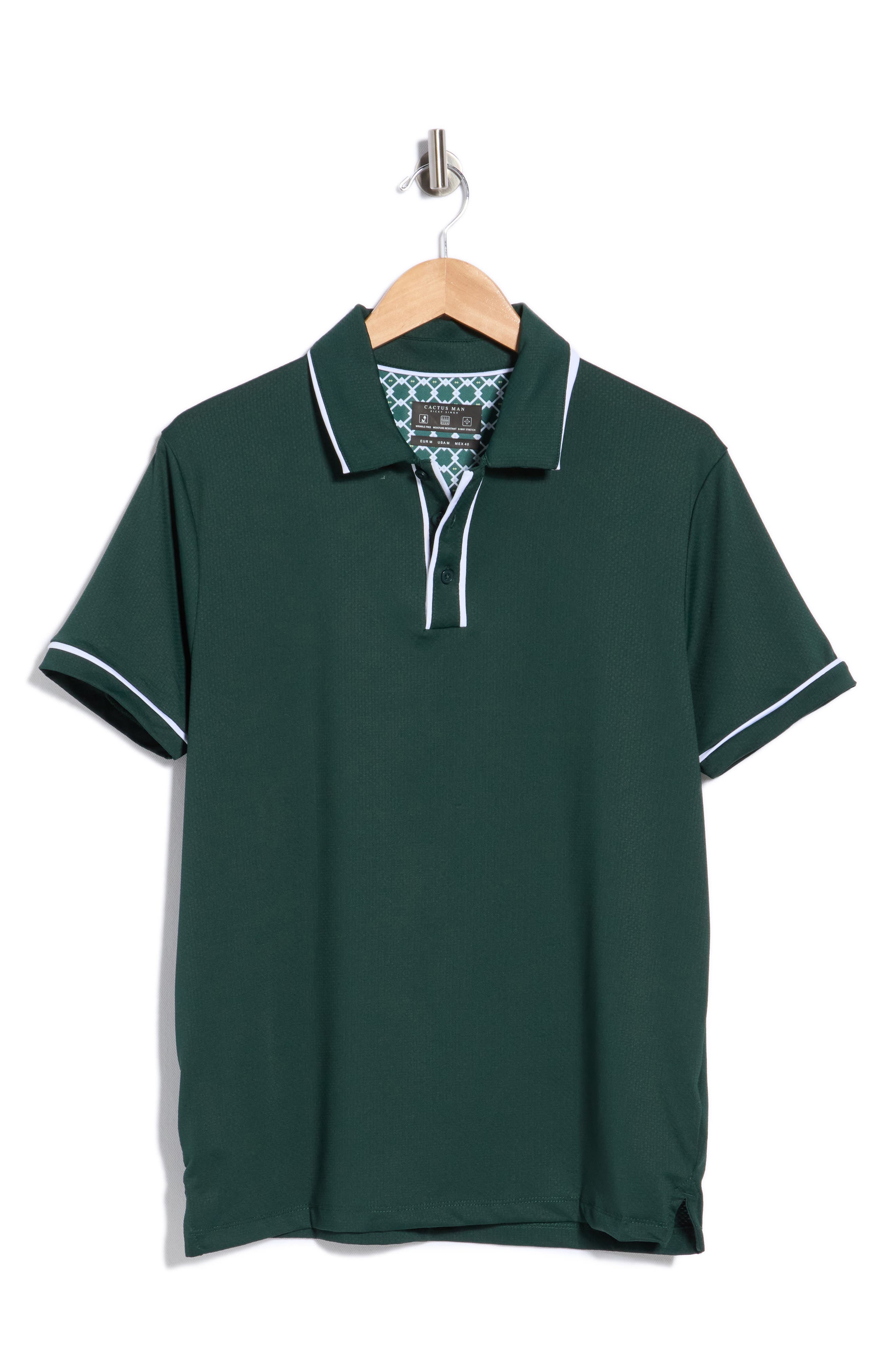 Cactus Man White Tip Short Sleeve Polo