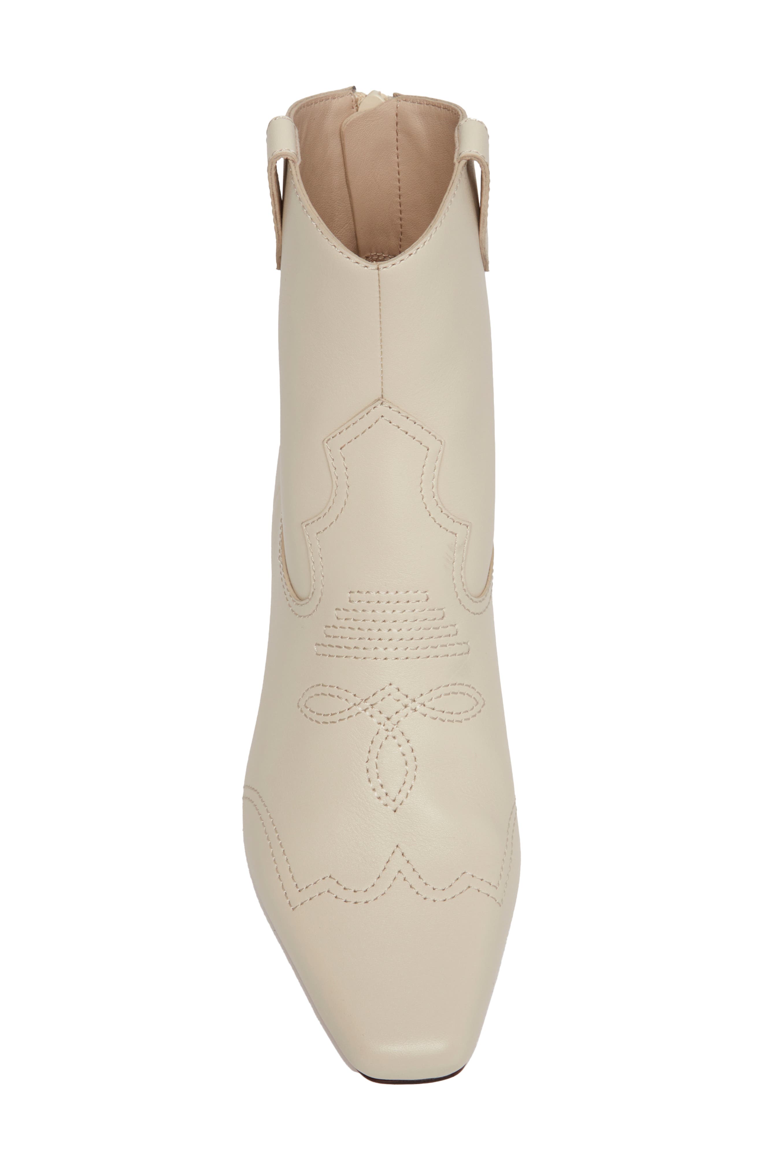 PAIGE Adelyn Kitten Heel Western Boot, Alternate, color, Bone