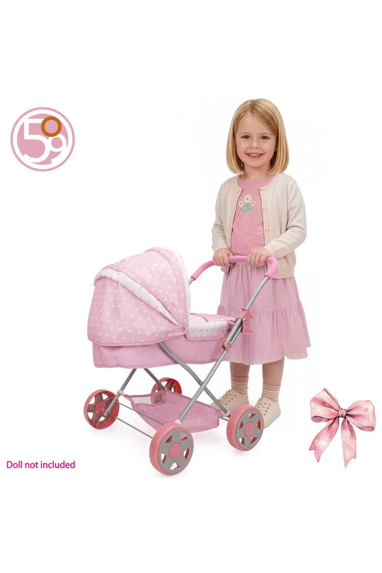 Bow Daisy Doll Pram Stroller, Alternate, color, Multicolored