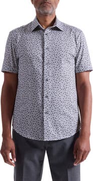 Bugatchi Miles OoohCotton® Short Sleeve Button-Up Shirt