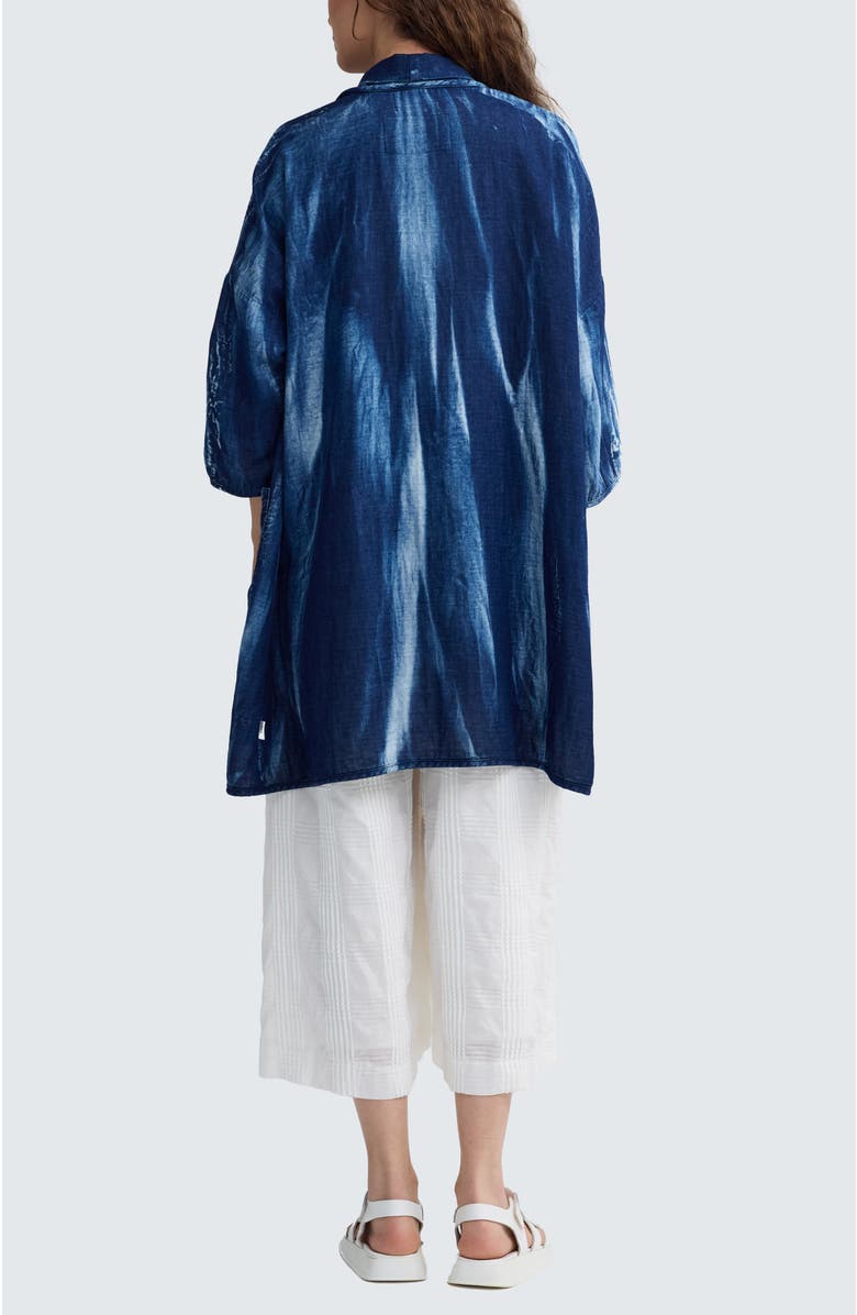 LUUKAA Monroe Batik-effect Long Jacket, Alternate, color, Candy Sky