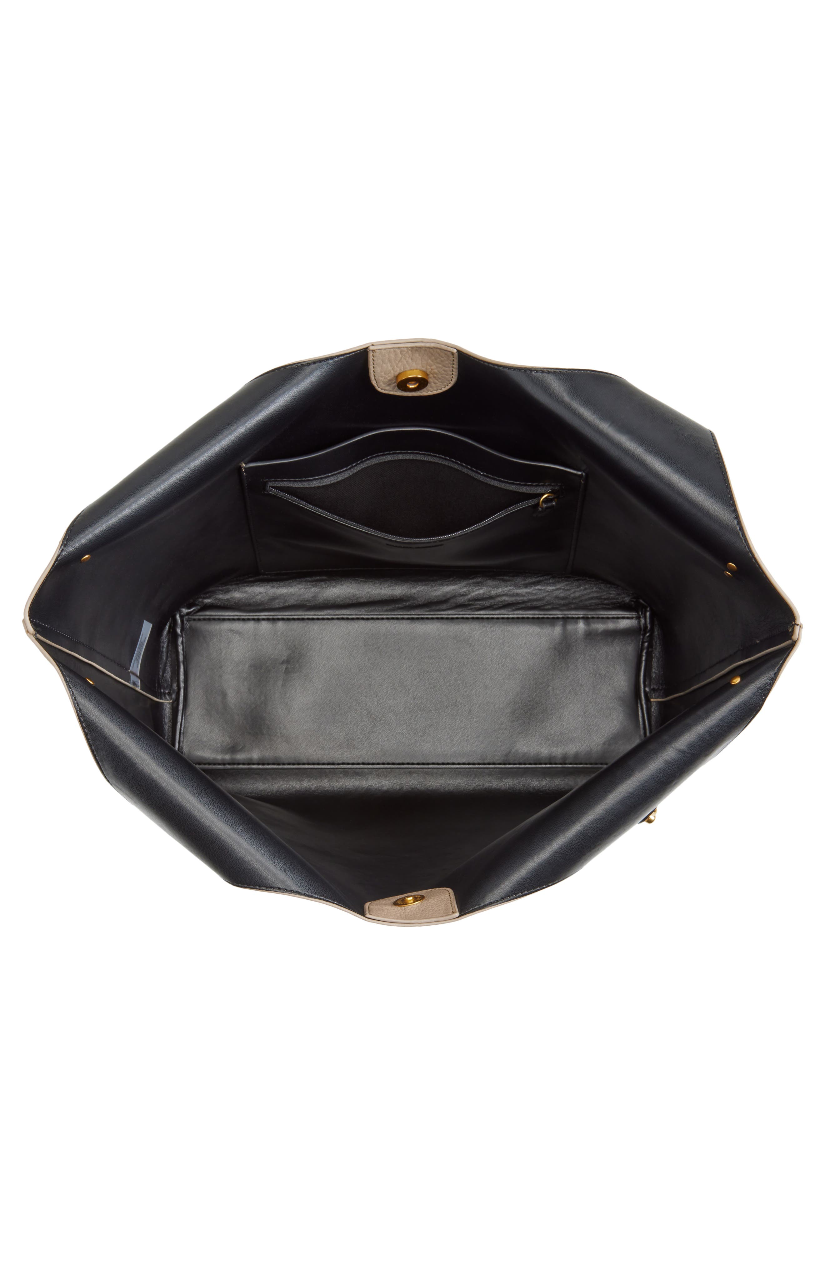 Rebecca Minkoff Perfect Leather Tote, Alternate, color, Grey/ Navy