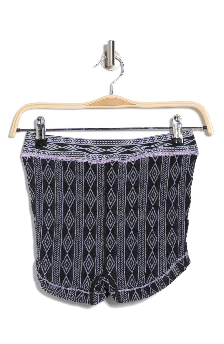 Free People Mountain High Knit Bike Shorts, Alternate, color, Black Combo