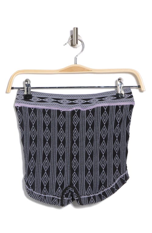 Free People Mountain High Knit Bike Shorts In Black Combo