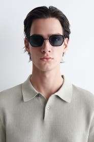 COS Wire-Frame Rectangle Sunglasses