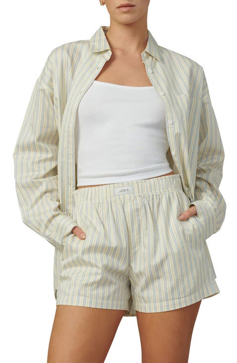 Relaxed Fit Stripe Button-Down Shirt