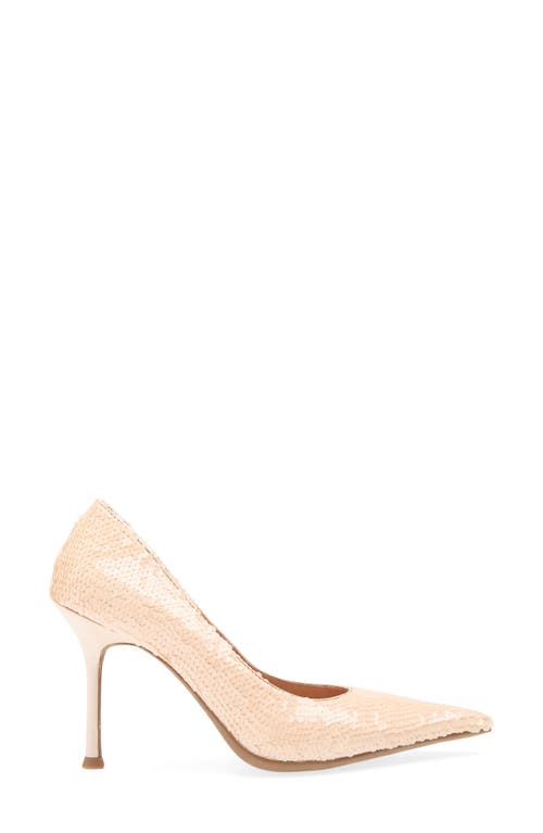 Jeffrey Campbell Risk Sequin Pointed Toe Pump In Neutral