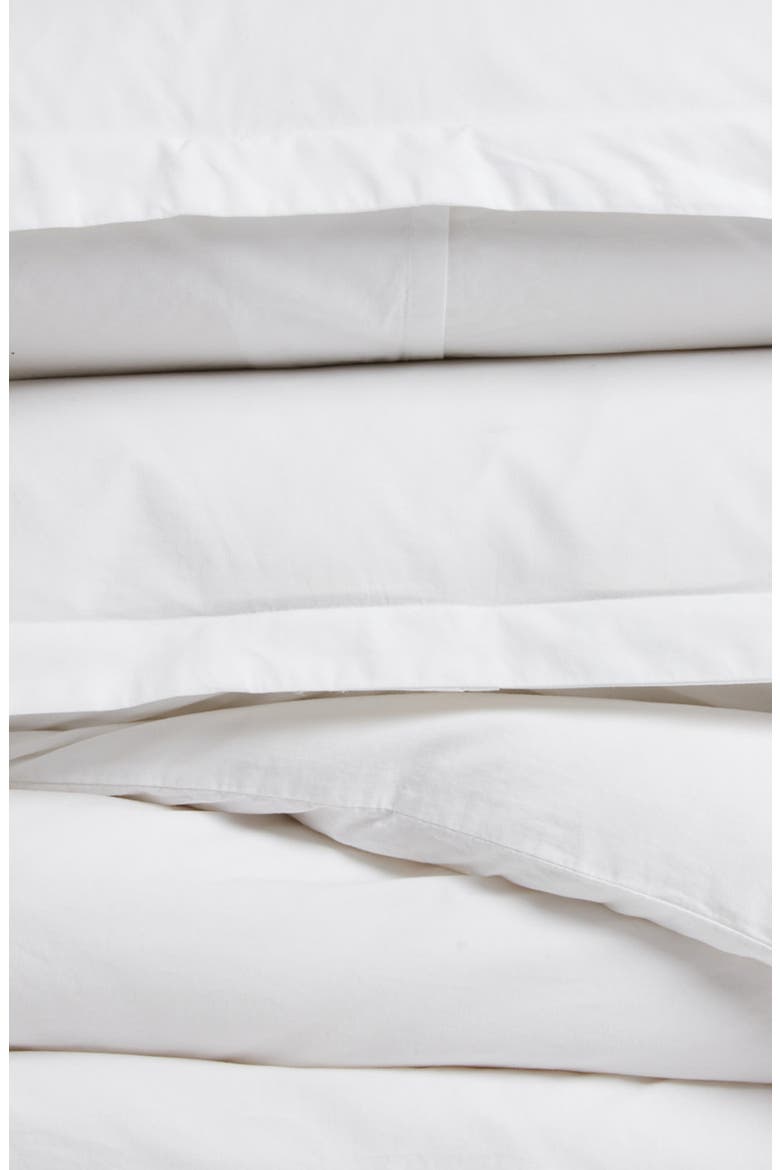 Organic Cotton Percale Duvet Cover & Shams Set, Alternate, color, WHITE