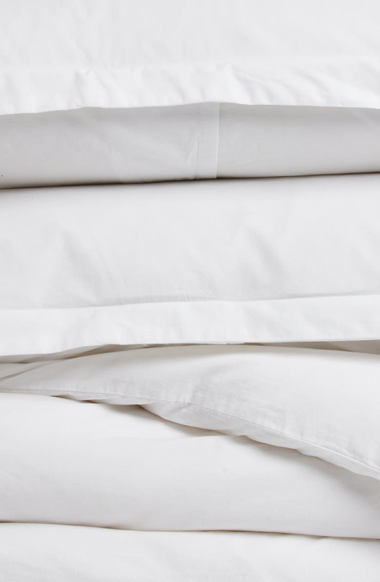 Nordstrom Organic Cotton Percale Duvet Cover & Shams Set, Alternate, color, White