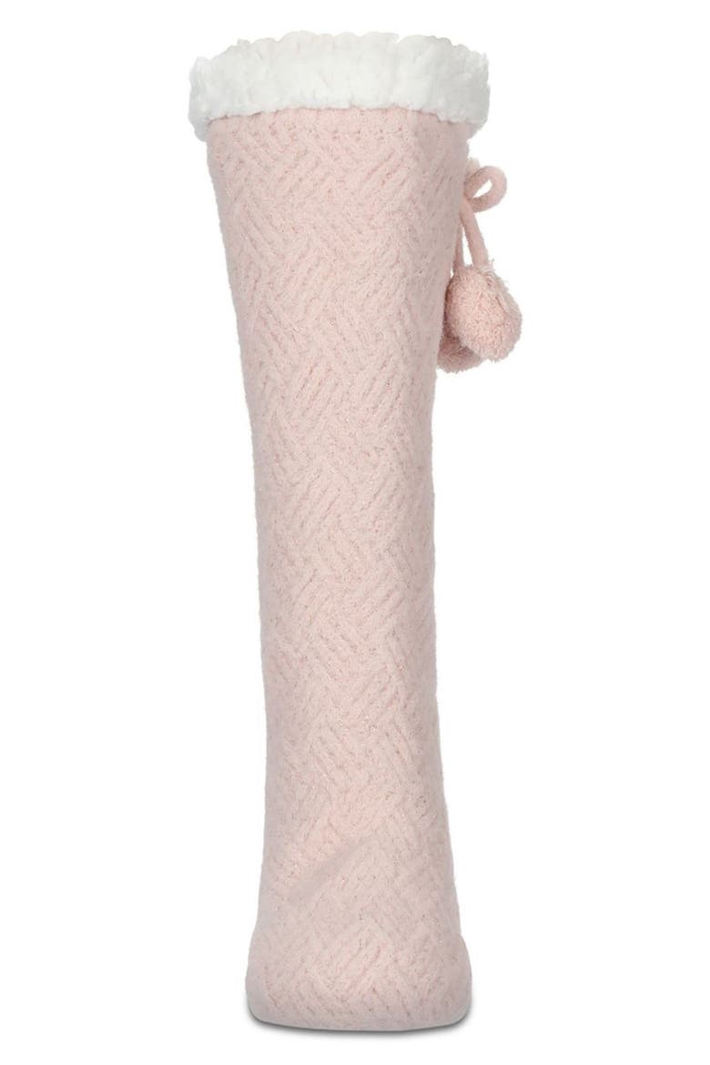 Pompom Fleece Lined Socks, Alternate, color, PINK