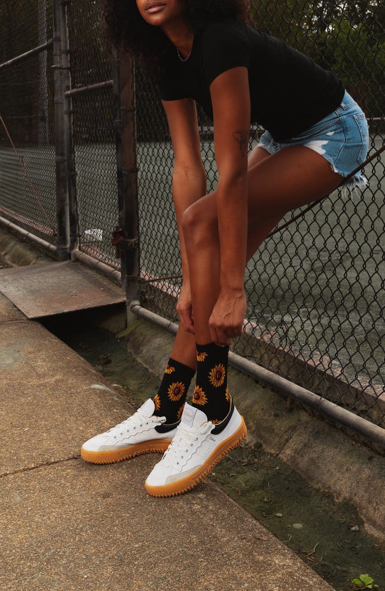 K Bell Socks LA Sunflower Assorted 3-Pack Crew Socks, Alternate, color, Yellow Multi