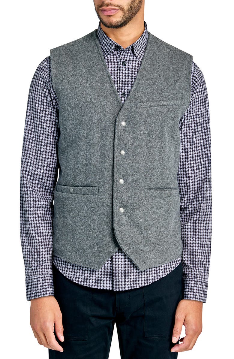 Brooklyn Brigade Slim Fit Solid Quilted Vest, Main, color, Black