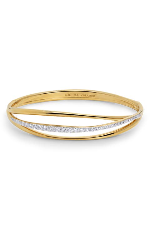 Nura Lab-Created Diamond Pavé Wrap Bangle Bracelet