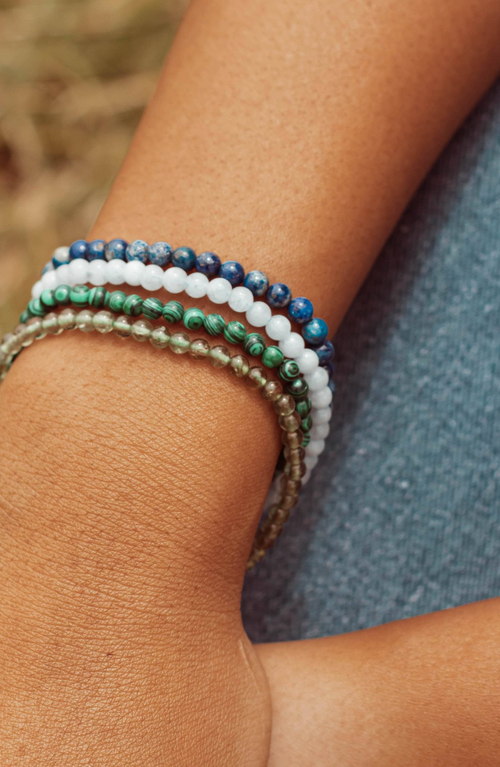 Tiny Rituals Taurus Bracelet Set In Green/blue/yellow