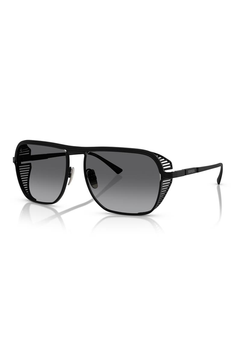 59mm Square Sunglasses, Alternate, color, BLACK / GREY GRADIENT POLAR