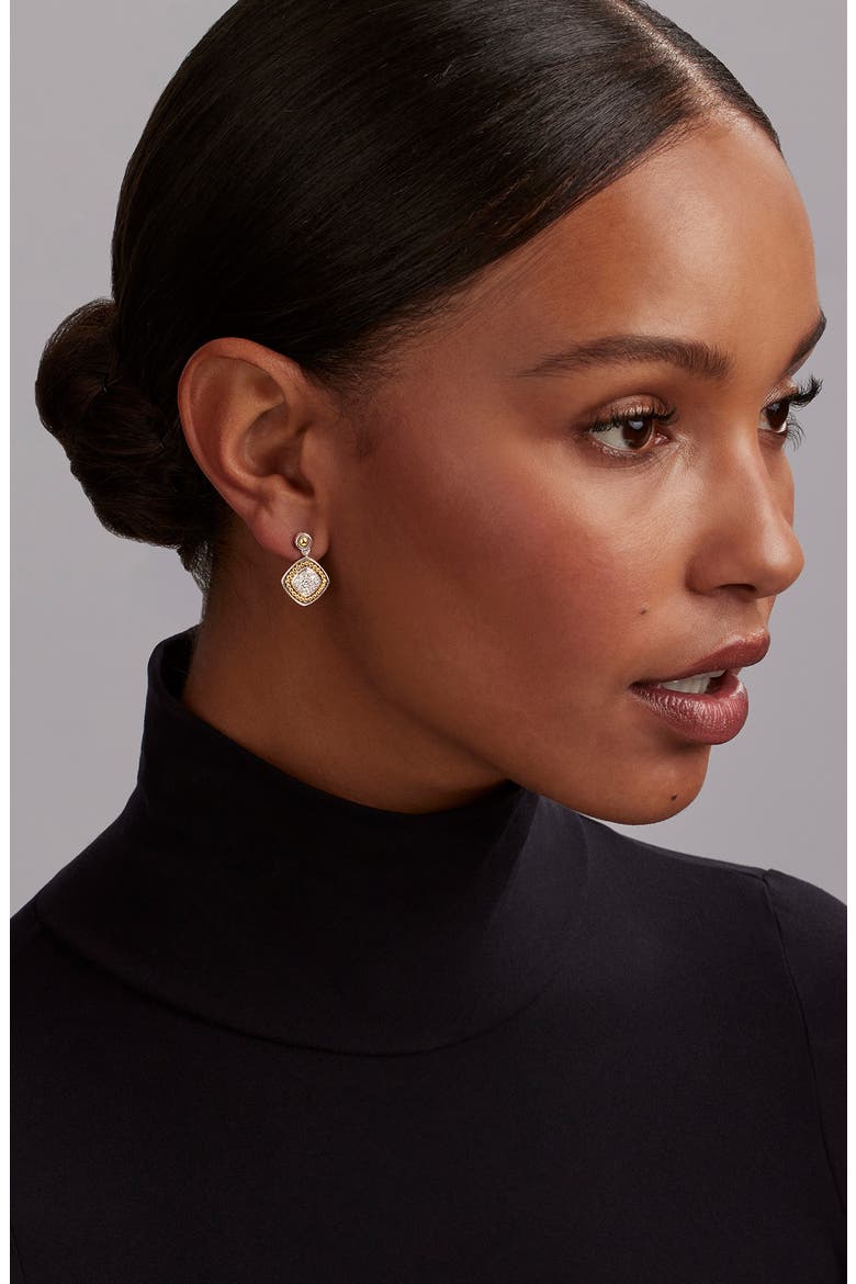 Rittenhouse Diamond Pavé Drop Earrings , Alternate, color, SILVER