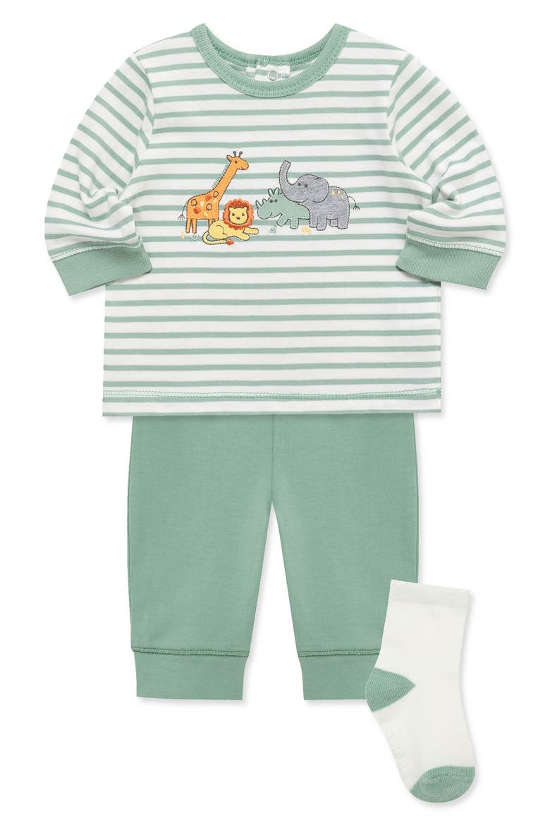 Jungle T-Shirt, Joggers & Socks Set, Alternate, color, GREEN