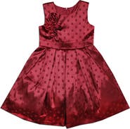 JOE-ELLA Kids' Polka Dot Pleated Dress