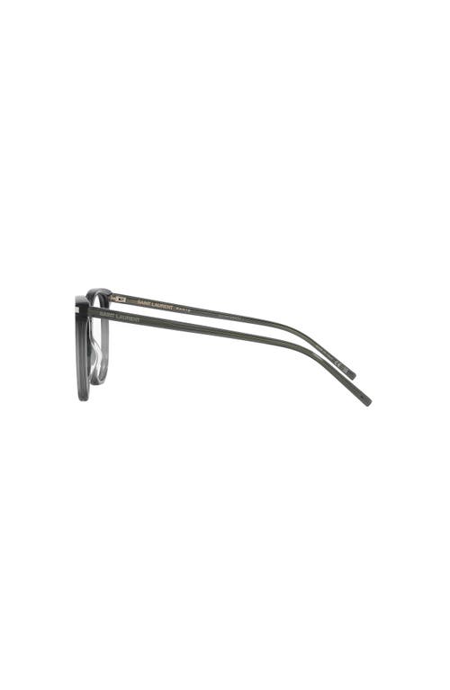 Saint Laurent 54mm Round Optical Glasses In Brown