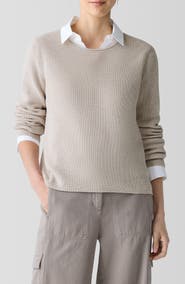 Eileen Fisher Crewneck Organic Cotton Sweater