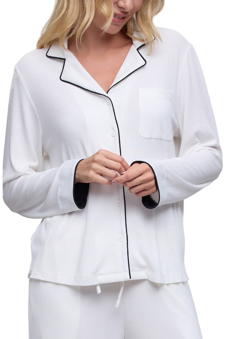 Rib Sleep Shirt, Main, color, PEARL-BLACK