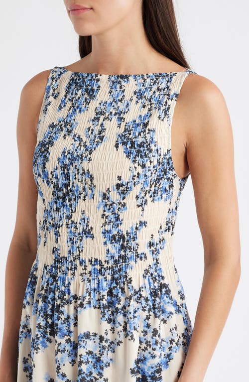 & Other Stories Floral Smocked Cotton Maxi Sundress