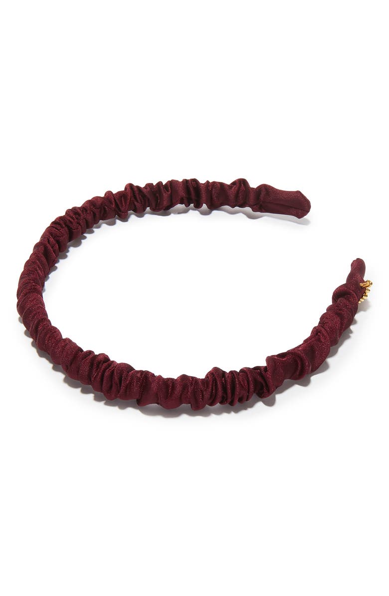 Lele Sadoughi Jessie Gathered Silk Headband, Main, color, 