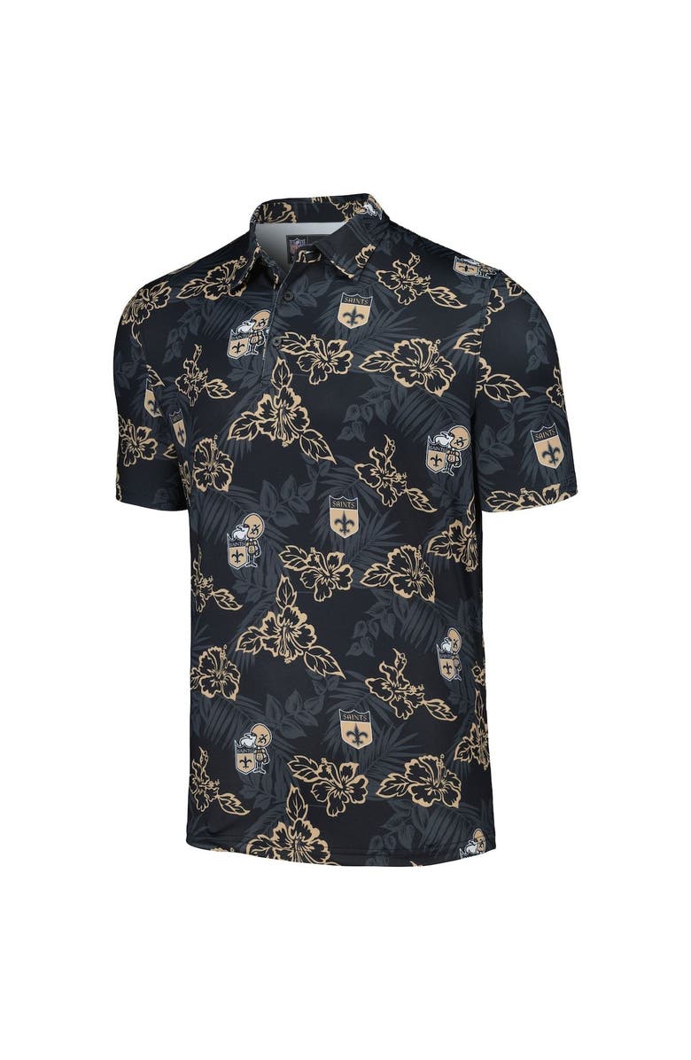 Reyn Spooner Men's Reyn Spooner Black New Orleans Saints Throwback Pua Performance Polo, Alternate, color, Black