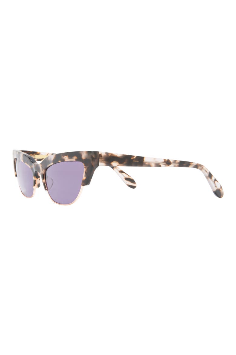 56mm Extreme Kitten Combo Sunglasses, Alternate, color, BLUSH DEMI SHINY ROSE GOLD