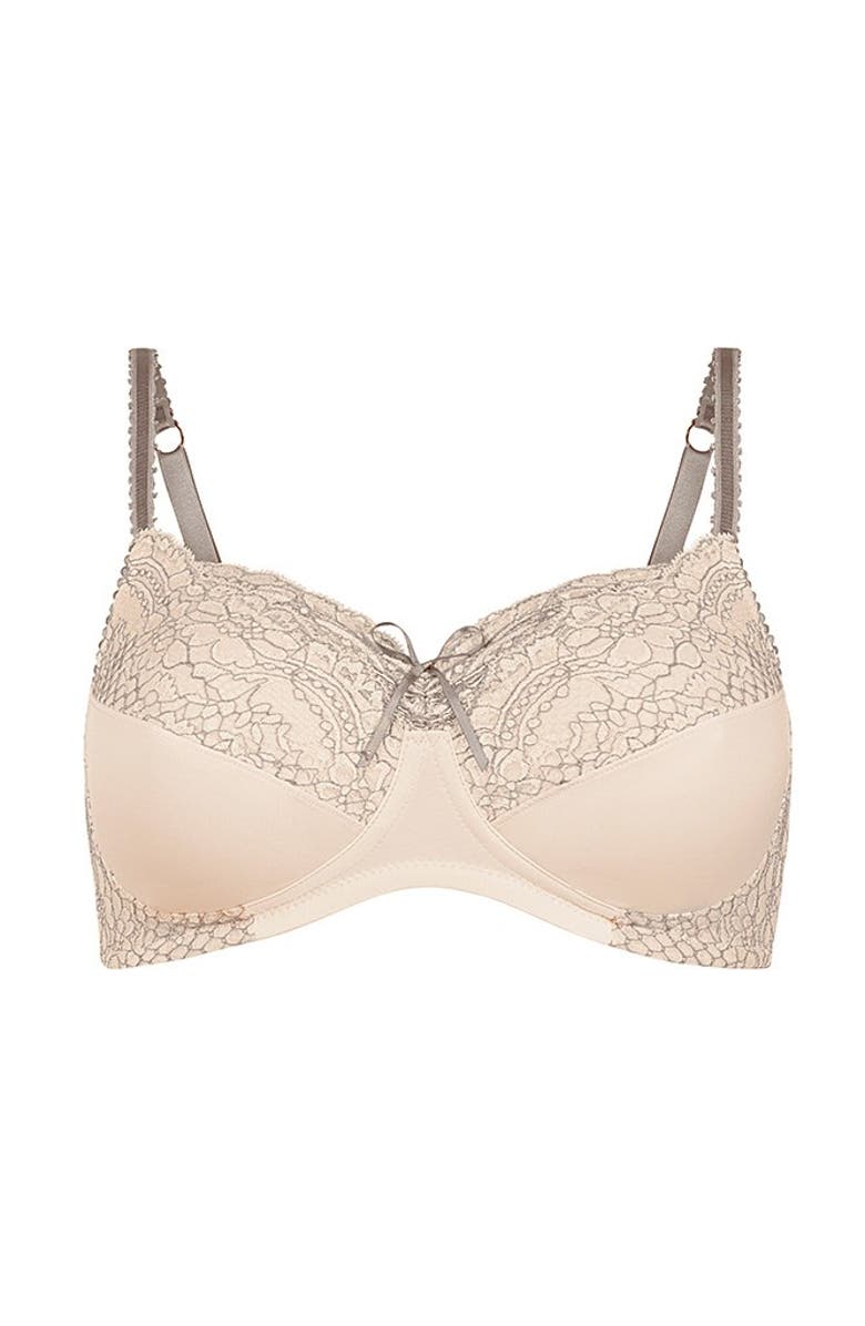 Amoena Alina Wire-Free Bra, Alternate, color, Light Rose/ Grey