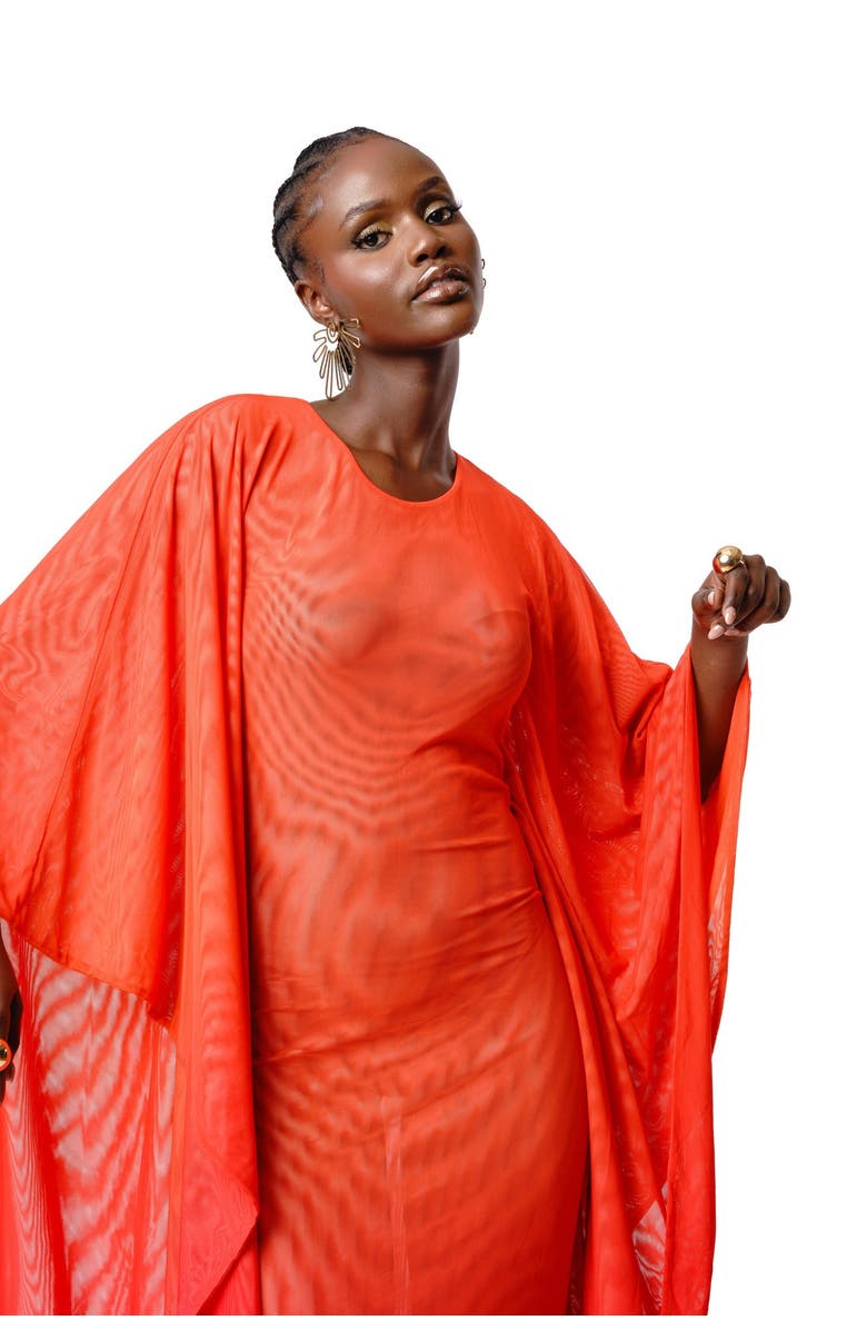 OFUURE Sienna Kaftan Maxi Dress, Alternate, color, Orange
