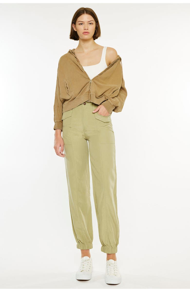 KanCan Karla Ultra High Rise Cargo Pants, Alternate, color, Sage