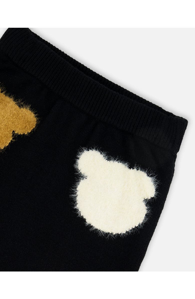 Deux par Deux Knitted Skirt with Bear Intarsia, Alternate, color,