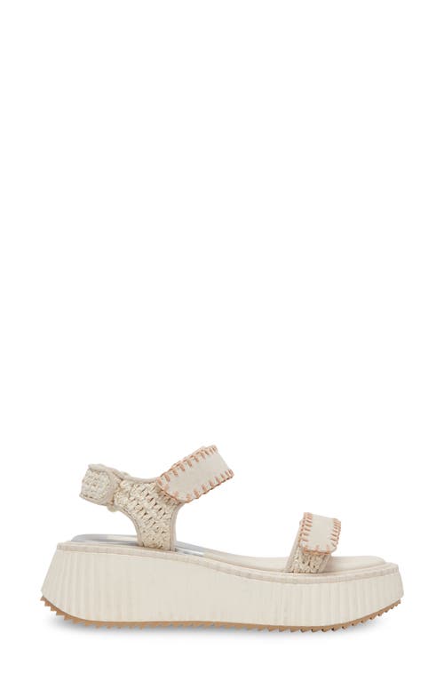 Dolce Vita Debra Platform Sandal In Ivory Suede