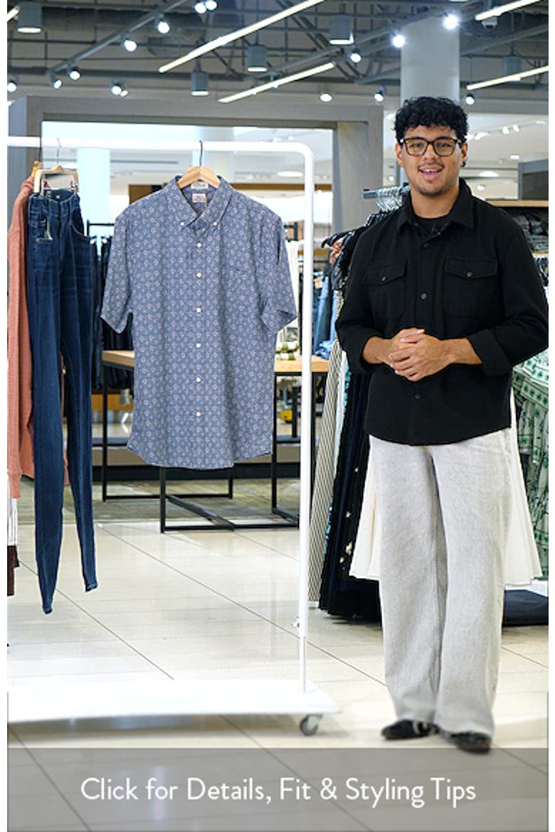 Breeze Short Sleeve Linen Blend Button-Down Shirt video