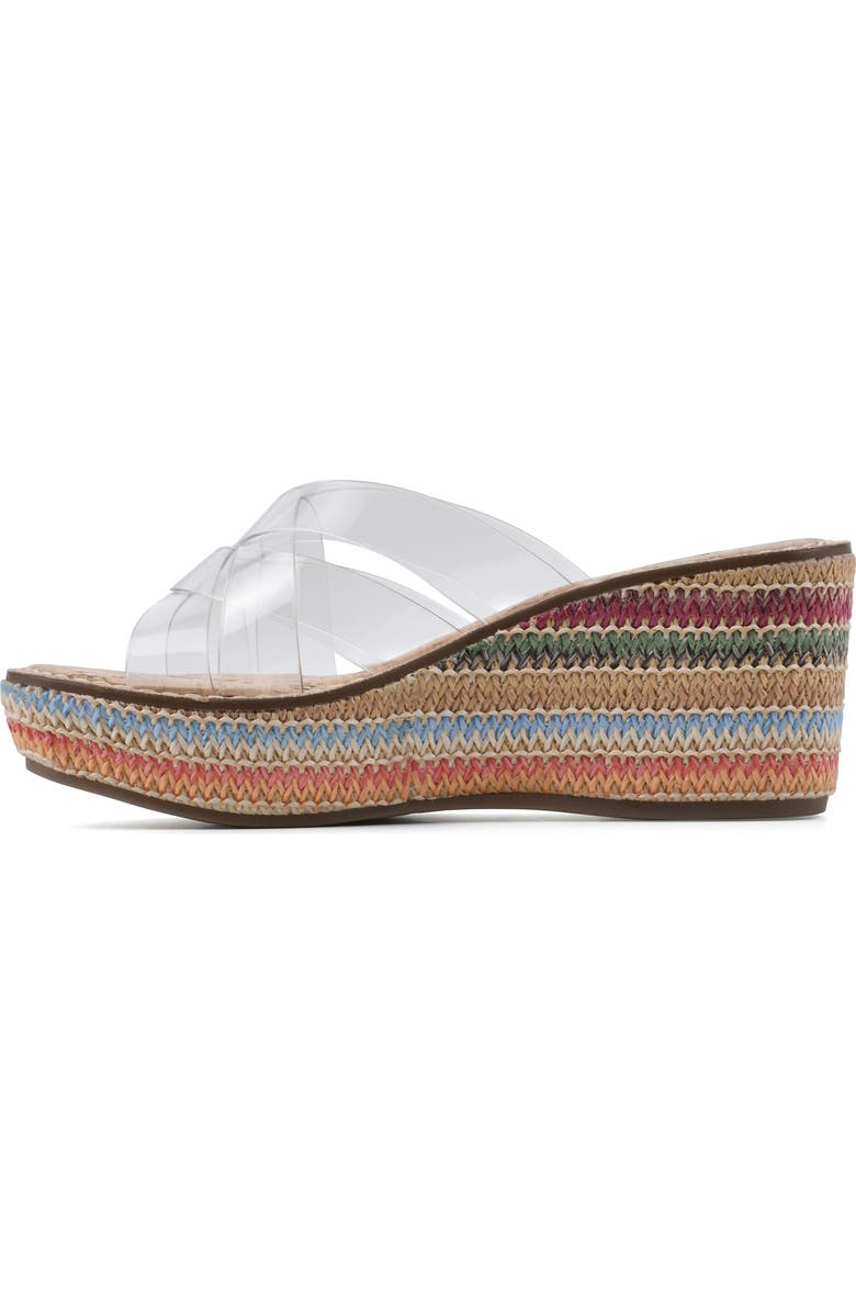 White Mountain Footwear Samwell Clear Espadrille Wedge Sandal, Alternate, color,