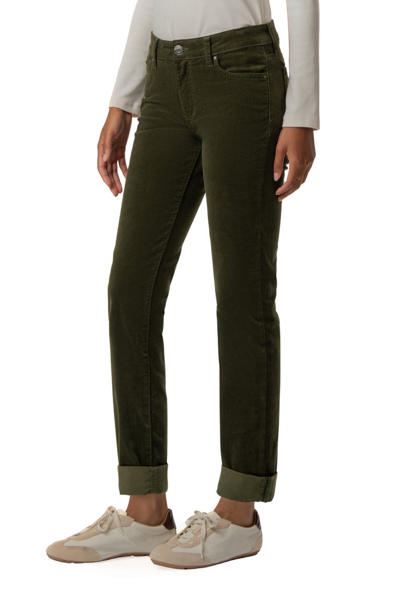 Catherine Stretch Cotton Corduroy Boyfriend Pants, Alternate, color, TUSCAN OLIVE