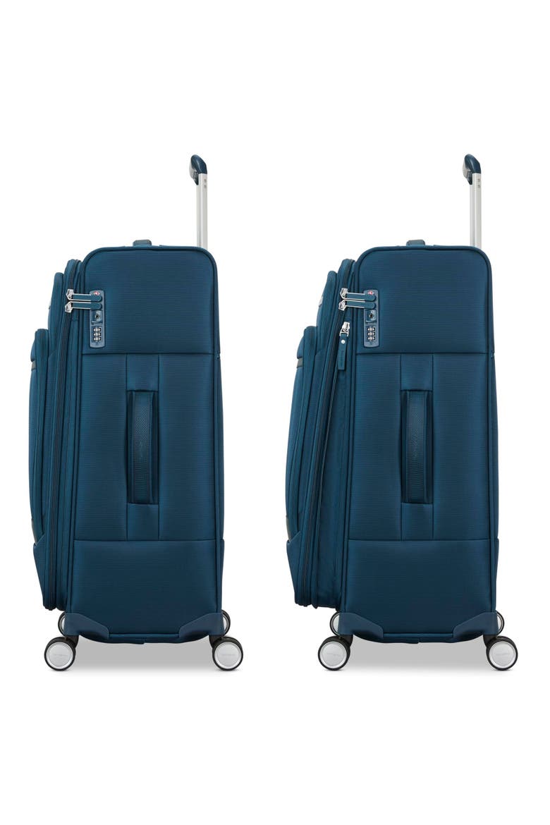 Portlift Softside 29" Large Checked Spinner Luggage, Alternate, color, Marine Blue