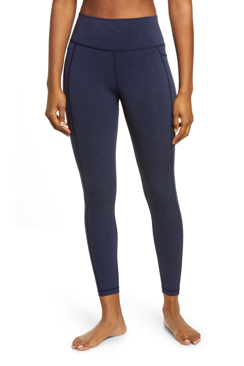 Super Sculpt Pocket 7/8 Yoga Leggings, Main, color, NAVY BLUE