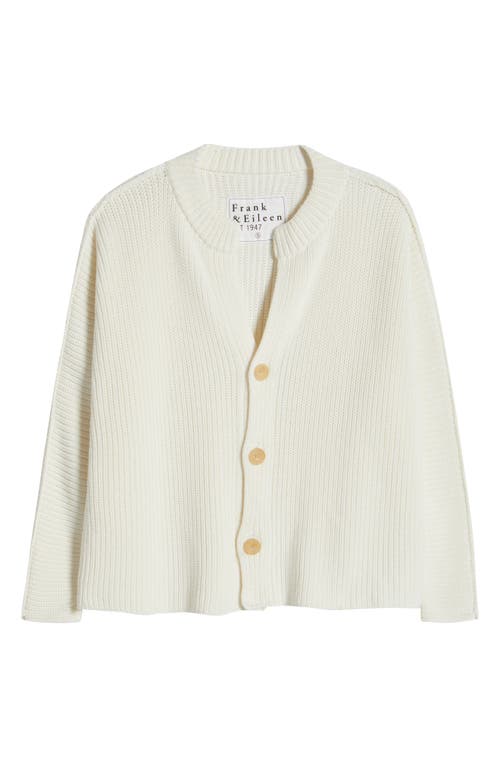 Frank & Eileen Montecito Cotton Cardigan In Ivory