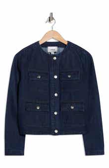 JASON WU Collarless Crop Denim Jacket